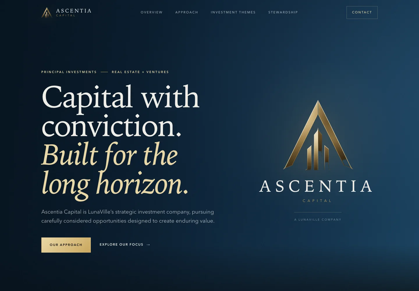 Ascentia Capital principal investment company homepage