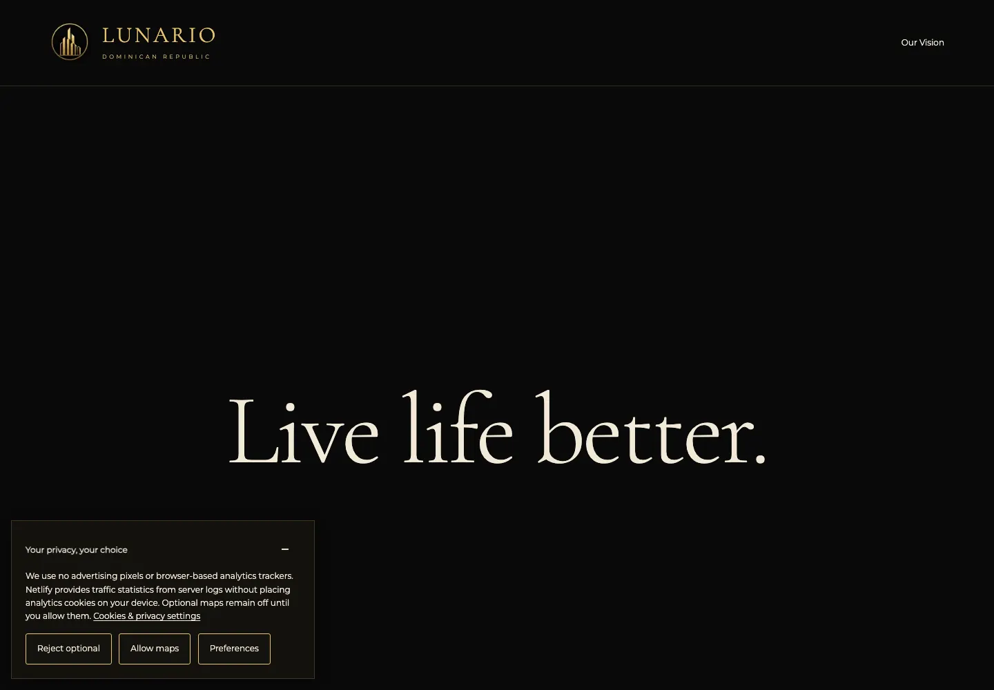 Lunario Dominican Republic luxury property homepage